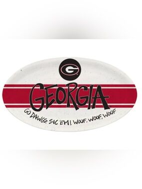 Magnolia Lane Georgia Bulldogs Heavyweight Melamine Oval Platter